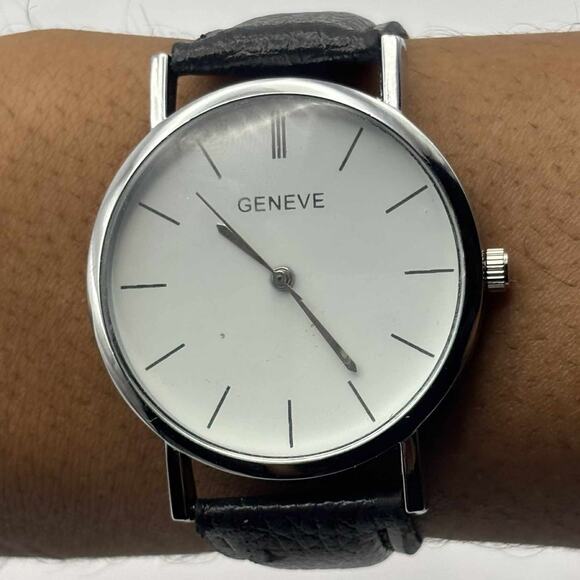 Black Geneva Men's Watch - Picture 2 of 5